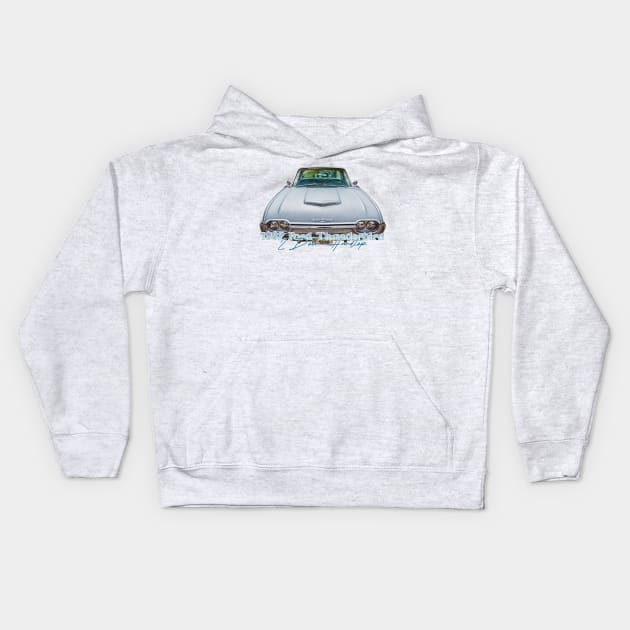 1962 Ford Thunderbird 2 Door Hardtop Kids Hoodie by Gestalt Imagery